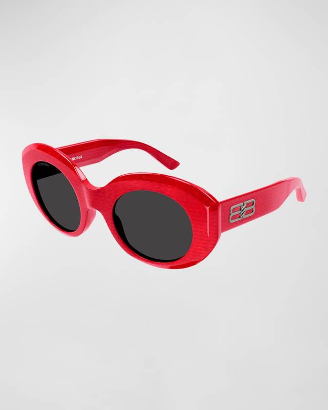 Logo Oval Acetate Sunglasses